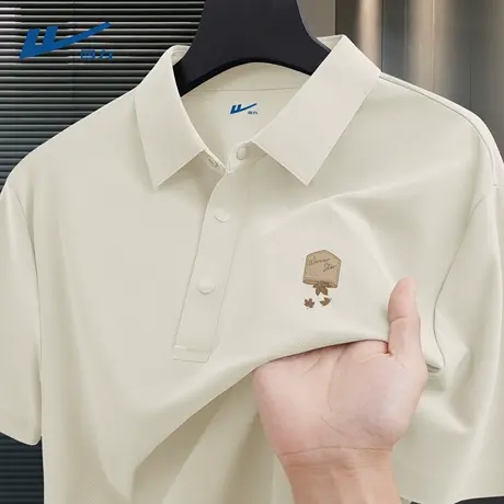 回力polo衫男士夏季新款透气速干翻领半袖男款商务正肩短袖t恤男D商品大图