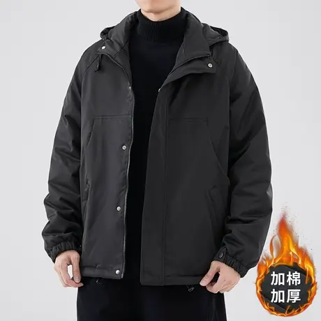 清仓特卖hansca户外防风防水连帽棉服男士冬季加厚保暖棉衣外套男商品大图