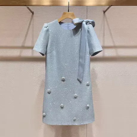 爵莱菲大码气质名媛高端连衣裙2025夏新款端庄大气法式小香风商品大图