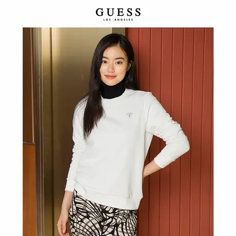 GUESS女士时尚纯色极简学院风圆领卫衣-YM3K9440K商品大图