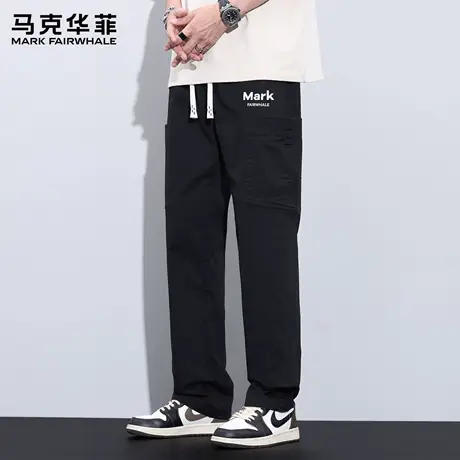 马克华菲工装休闲裤男士2025新款夏日复古男装潮牌阔腿长裤子男X商品大图