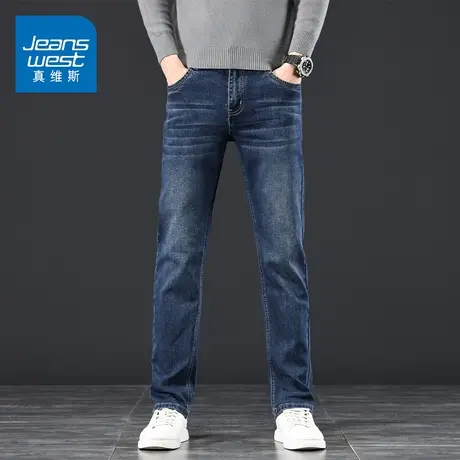 KZ真维斯牛仔长裤子男士直筒宽松2025年新款潮男装春季春秋款潮流商品大图