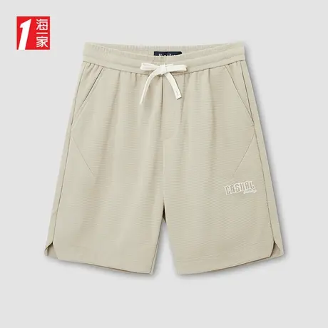 海一家简约时尚五分裤2025夏季新款时尚有型青年男士休闲中裤图片