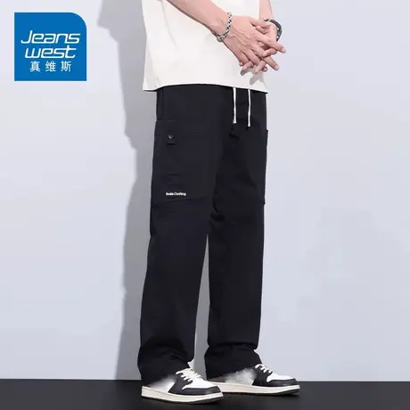 KZH真维斯夏季薄款工装直筒休闲裤男美式阔腿宽松男裤子2025新款图片