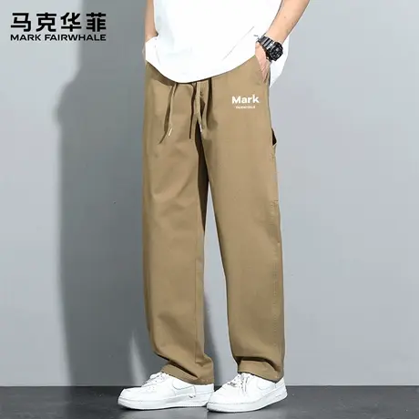 马克华菲美式潮牌休闲裤男2025新款宽松直筒裤阔腿工装长裤子夏X图片