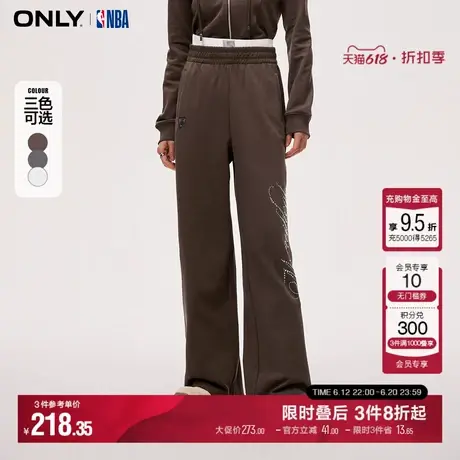 ONLY夏季NBA联名款潮流休闲直筒长裤休闲裤子|12411D006商品大图