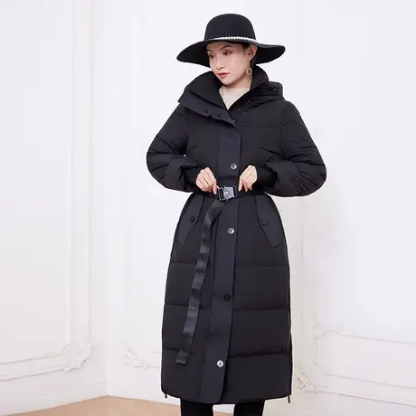 希区瑞普2024简约过膝收腰设计中长款时尚高端加厚女羽绒服商品大图
