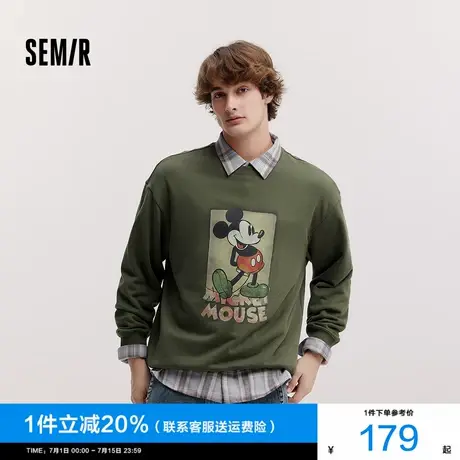 [商场同款]森马迪士尼米奇家族合作系列卫衣男2025春季新款情侣装图片