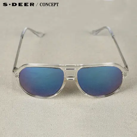 【新品】sdeer圣迪奥专柜正品女复古炫彩偏光蛤蟆镜5284516图片