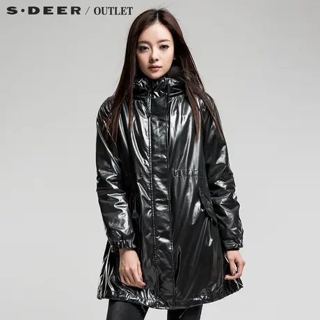 sdeer圣迪奥专柜正品可拆毛绒A字形棉衣S12481975图片