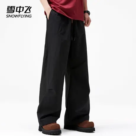 雪中飞休闲裤2025春夏新款日常百搭男士宽松潮流时尚直筒长款裤子图片