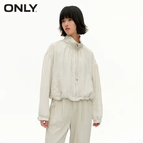 ONLY奥莱夏季潮流休闲高领长袖宽松短款外套女图片