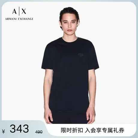 ARMANI EXCHANGE/阿玛尼全棉宽松圆领短袖T恤2025夏季新款男士商品大图