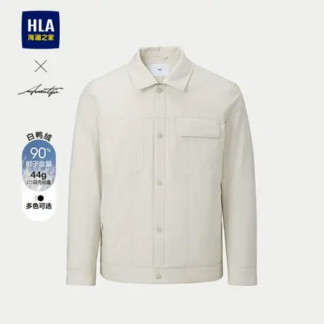 HLA/海澜之家轻商务时尚系列羽绒服25秋冬新款翻领挺括保暖外套男商品大图