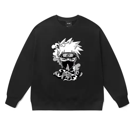 火影忍者联名圆领卫衣男卡卡西动漫周边外套日系青少年中学生上衣图片