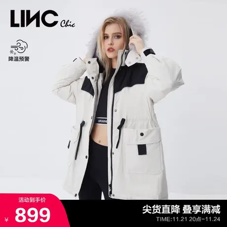 LINC金羽杰羽绒服女冬季新款女士中长款羽绒服女冬季Y21606149商品大图