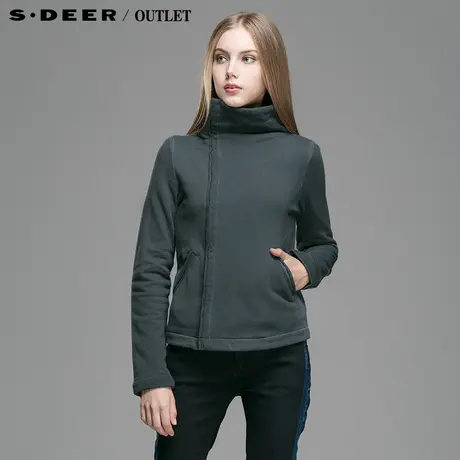 【新品】sdeer圣迪奥专柜正品女装休闲抓加绒设计外套4382210图片