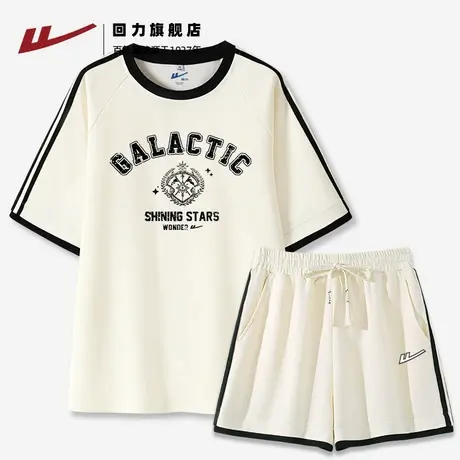 回力运动套装女2025新款夏季纯棉短袖短裤初中生休闲宽松两件装Z2图片