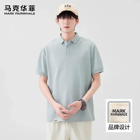马克华菲短袖t恤男款2025夏季新款男士爸爸装商务翻领休闲POLO衫图片