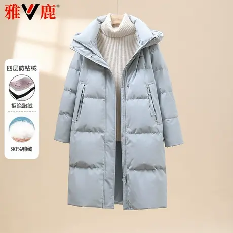 雅鹿特价2024新款羽绒服女中长款过膝加厚中戏北影通勤百搭外套冬商品大图