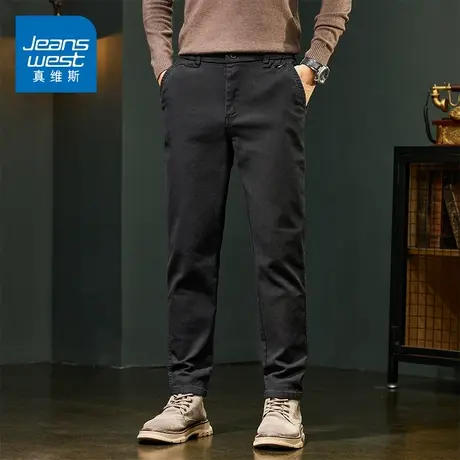 KZ真维斯直筒宽松休闲长裤男士耐磨耐穿工作商务男裤子春秋季男装图片