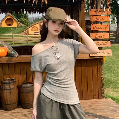 尔给2025T恤百搭小众短袖辣妹图片