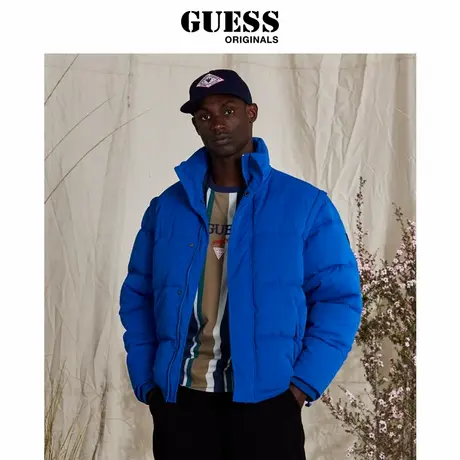 GUESSOriginals春款男士极简舒适可拆卸袖棉服商品大图
