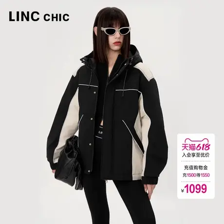 LINC金羽杰羽绒服女款2024新款无性别机能感轻薄羽绒服N24802508商品大图