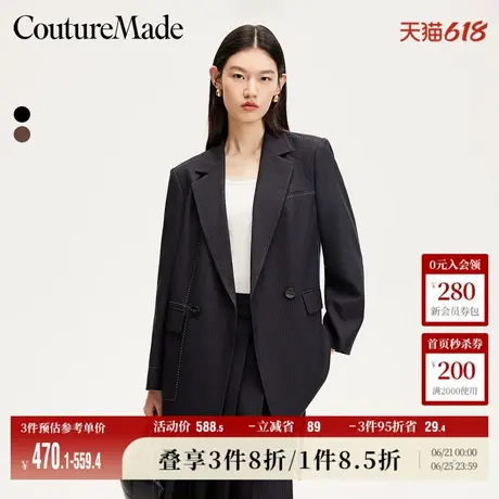 Vero Moda西装外套女2025夏季新商场同款复古休闲中性325108002商品大图