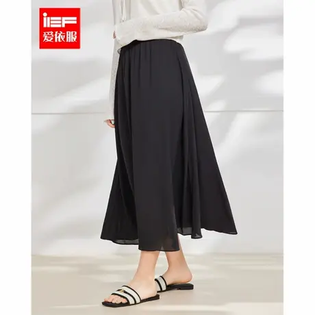 IEF/爱依服大码女装2025夏季新款韩版简约纯色通勤百搭显瘦半身裙商品大图
