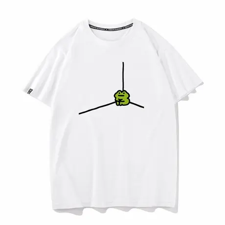 秀洛孤独孤寡青蛙单身蛙夏季短袖T恤男女半袖衣服打底衫上衣纯棉商品大图