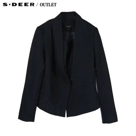 【新品】sdeer圣迪奥专柜正品女装几何绣花立体剪裁西装4382213图片