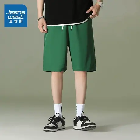 VF真维斯男装2025夏季新款 宽松百搭户外休闲运动纯色简约短裤图片