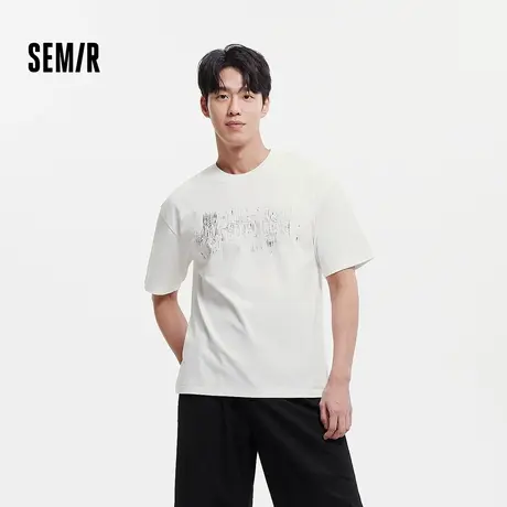 [商场同款]森马短袖T恤男2025夏季新款设计感渐变印花上衣宽松潮商品大图