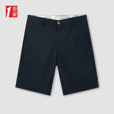 海一家简约基础五分裤2025夏季新款时尚有型青年男士休闲中裤图片