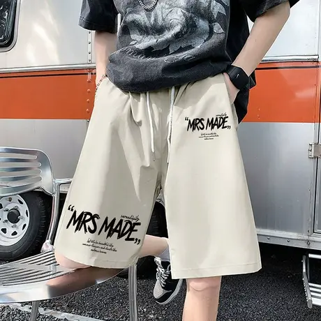 运动短裤男夏季2025新款宽松直筒裤oversize美式休闲潮牌五分裤子图片