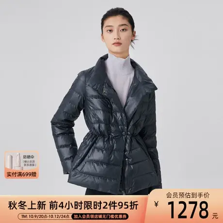 LANCY/朗姿鹅绒服冬季新款短款羽绒服直筒休闲通勤小立领外套图片