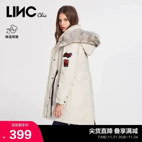 LINCCHIC金羽杰羽绒服女复古派克服中长款羽绒服女冬季2088302Y商品大图