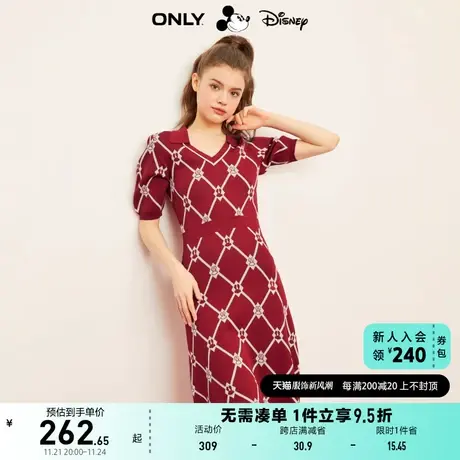 ONLY奥莱2023夏季新款迪士尼DISNEY联名V领连衣裙女商品大图