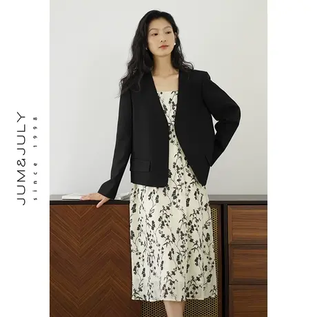 高级感休闲西装外套女小西服上衣嘉茱莉新款气质英伦风短款小西装商品大图