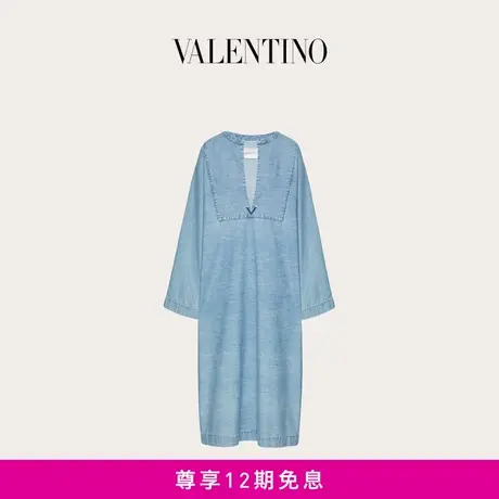 【24期免息】华伦天奴VALENTINO女士 CHAMBRAY 牛仔长款卡夫坦商品大图