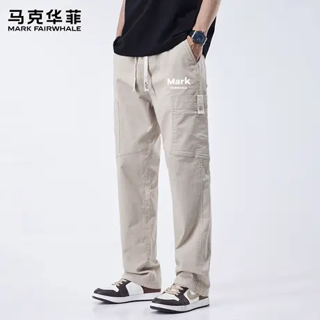 马克华菲休闲裤男2025新款夏季宽松长裤潮流百搭舒适工装裤子男X商品大图