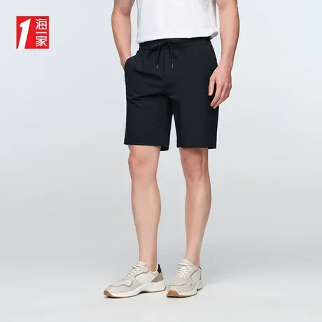 海一家简约休闲五分裤2025夏季新款时尚有型青年男士休闲中裤图片