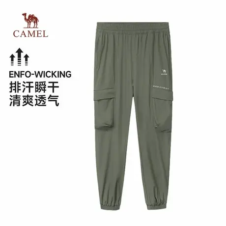 骆驼男装束脚休闲裤男女款夏季薄款透气吸湿速干户外运动长裤子图片