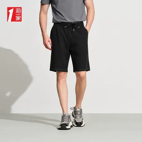 海一家简约时尚五分裤2025夏季新款时尚有型青年男士休闲中裤图片