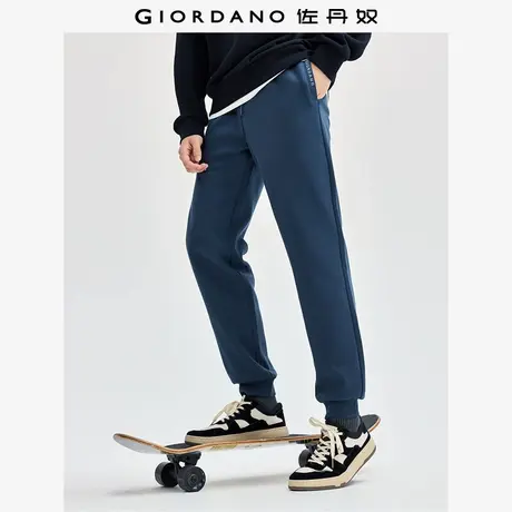 佐丹奴裤子男装品牌刺绣松紧腰双面布针织束脚卫裤 01114098商品大图