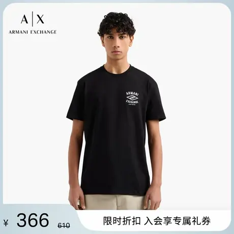 ARMANI EXCHANGE/阿玛尼男女情侣款全棉正肩短袖T恤2025夏季新款图片