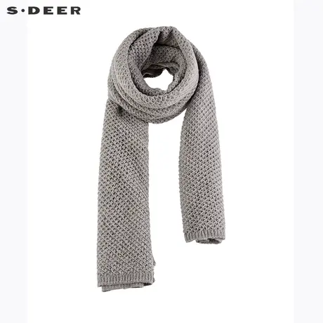 sdeer圣迪奥春季女装简约肌理针织羊毛围巾S20483705图片