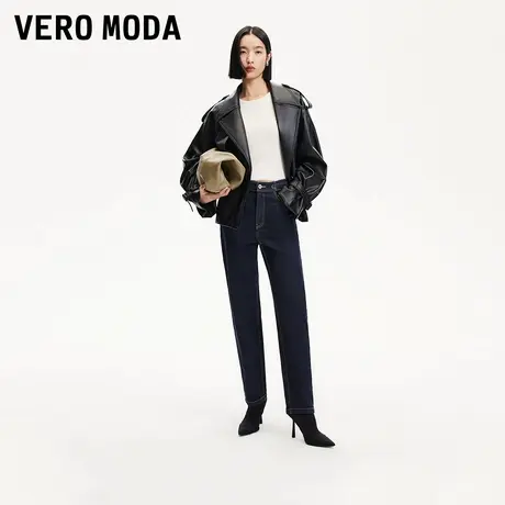 Vero Moda奥莱牛仔裤女2025早春新款高腰九分萝卜裤复古潮流休闲商品大图