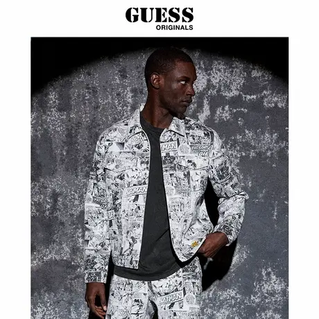 GUESS Originals×BATMAN 新款男士漫画涂鸦牛仔外套商品大图